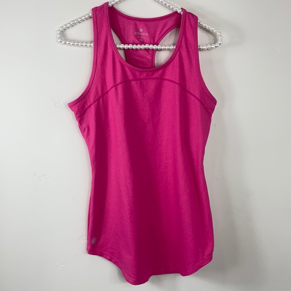 Athleta Tops - Athleta Pink Racerback Yoga Workout Tank Top XS